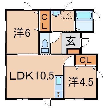 マルナカタテモノ桑折Cの物件間取画像