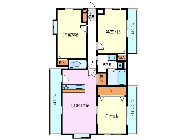 レアールマンションソレイユの物件間取画像