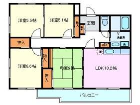 岩田マンションＢの物件間取画像