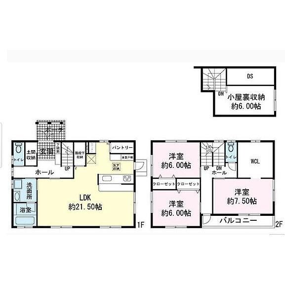 なめり戸建ての物件間取画像