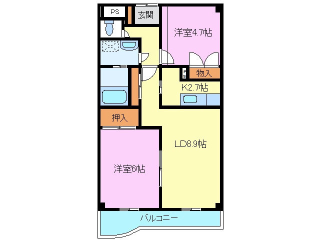 パルテノンの物件間取画像