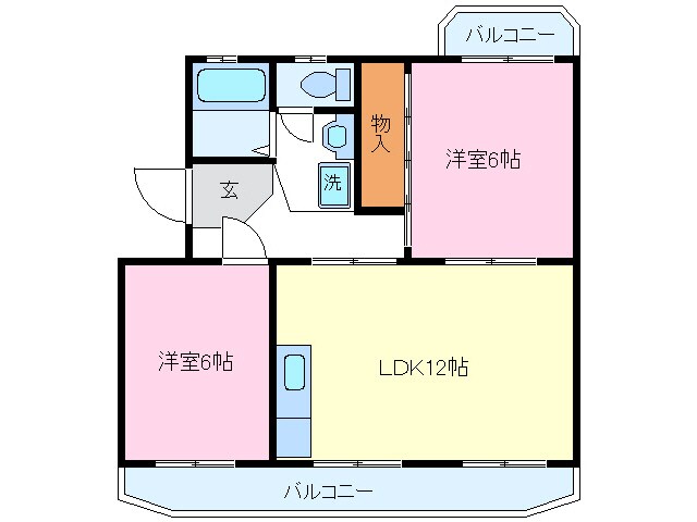 カターラ三清の物件間取画像