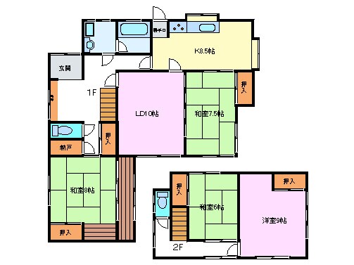 芙蓉台二丁目戸建の物件間取画像