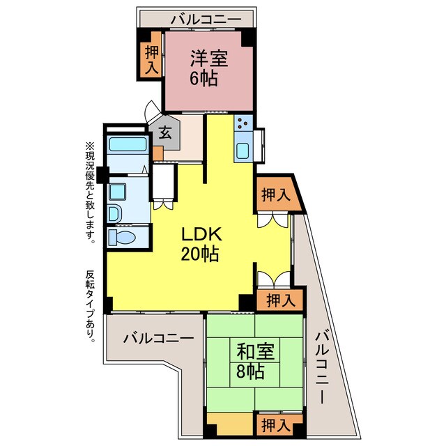 ハイツ宝３の物件間取画像