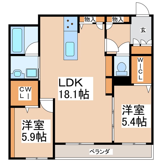 シャーメゾンステージ新大江の物件間取画像