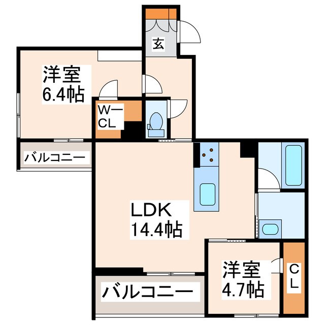 シャーメゾン妙体寺町　伴の物件間取画像