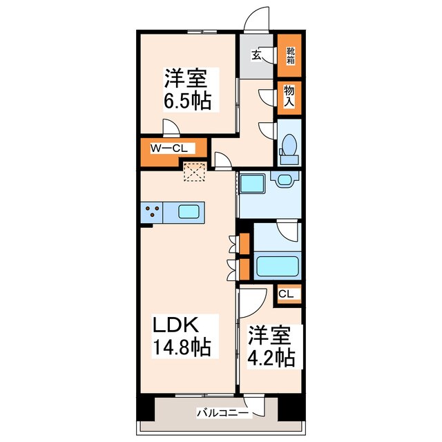 レ・ジェイド上通の物件間取画像