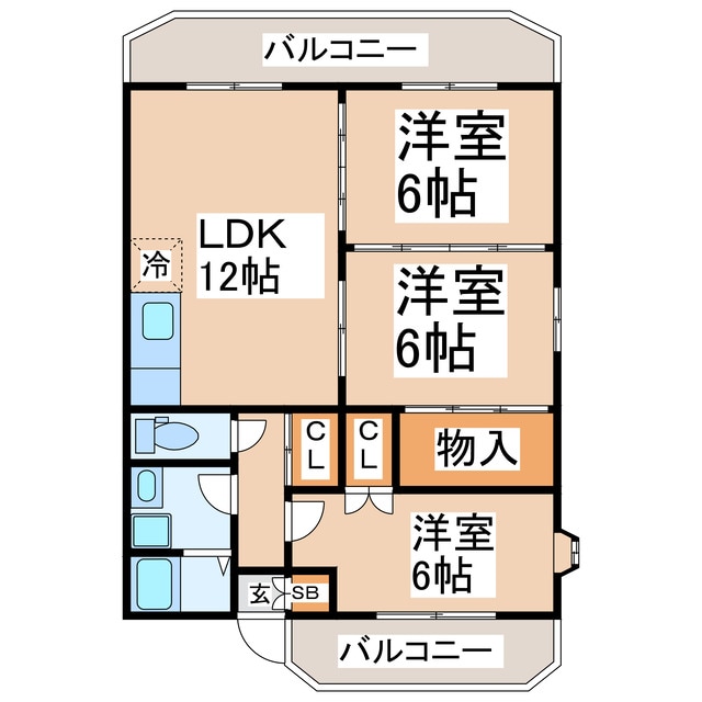 カーサ国府の物件間取画像