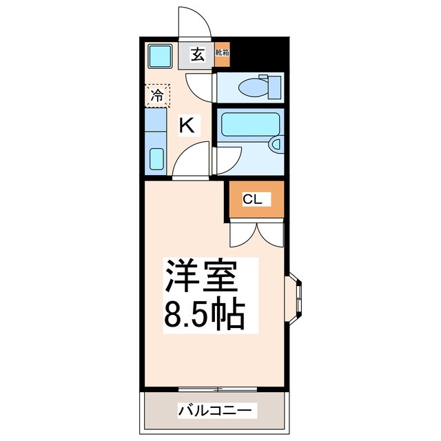 メイン新熊大北の物件間取画像