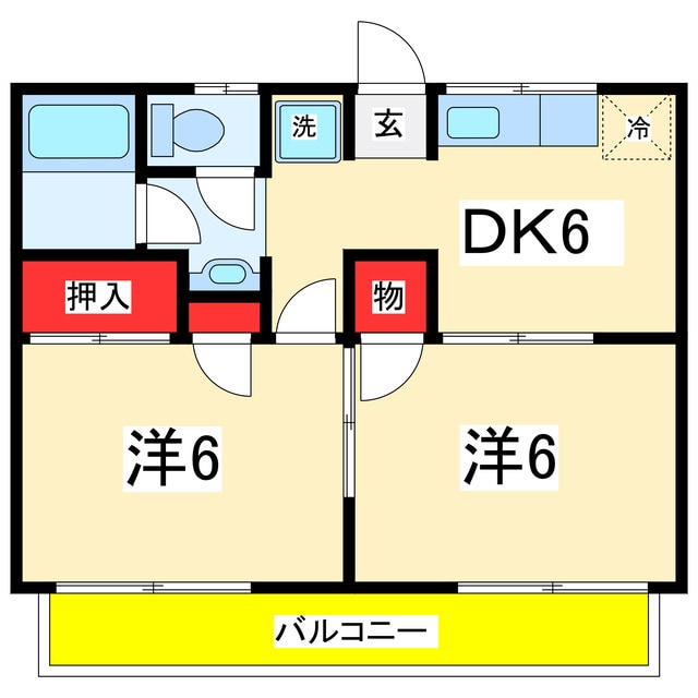 メゾンこすもすＡの物件間取画像