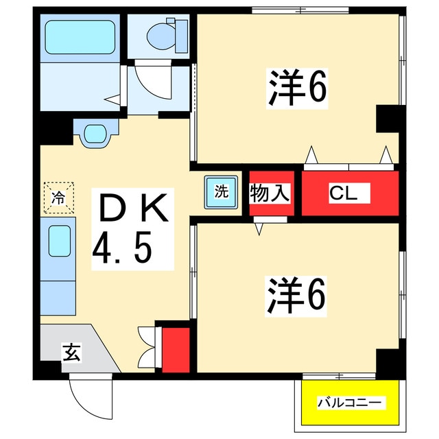 ハイツ樋之浦の物件間取画像