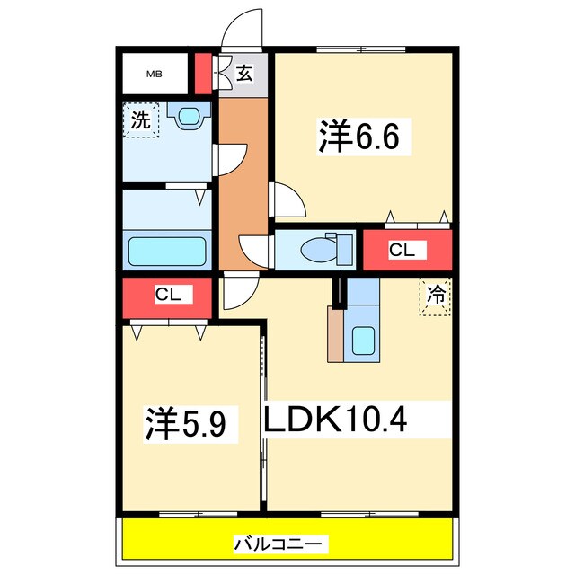 ウィステリアⅡの物件間取画像