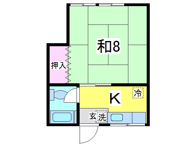 関屋駅 徒歩16分 1階の物件間取画像