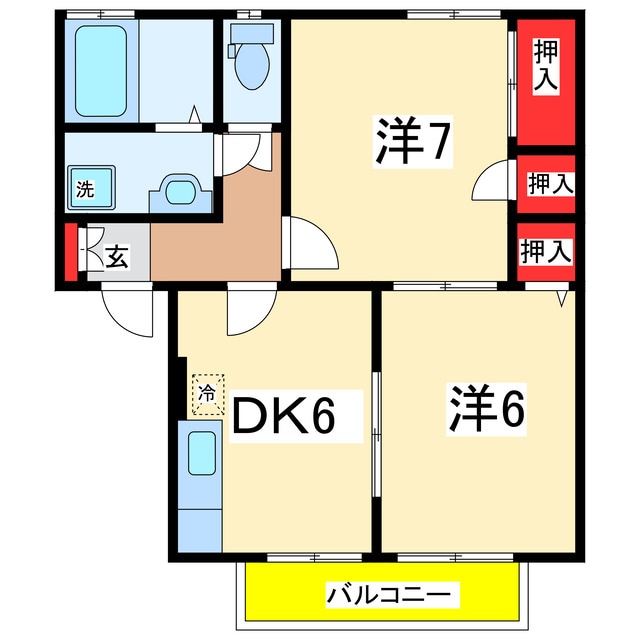 アコール近江Bの物件間取画像