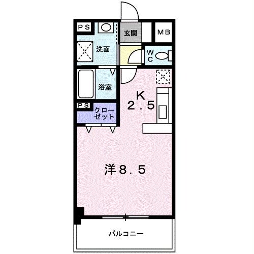 ロイヤルビーズ駅南の物件間取画像