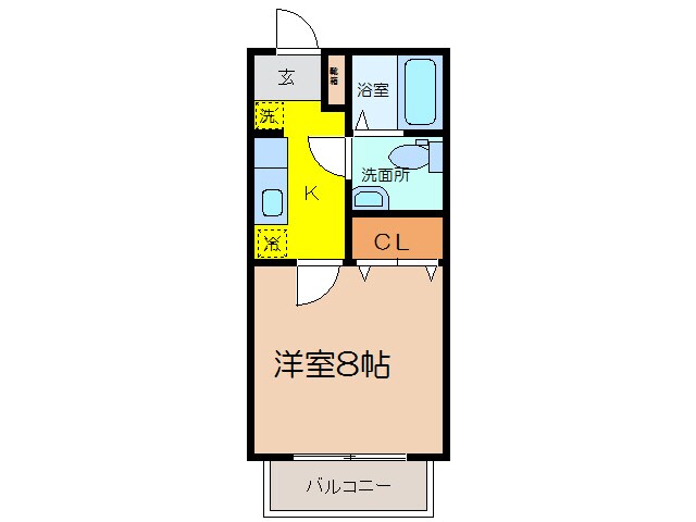 ヴェルデ西田代Ａの物件間取画像