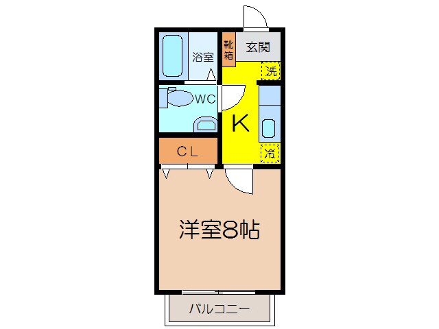 ヴェルデ西田代Ａの物件間取画像