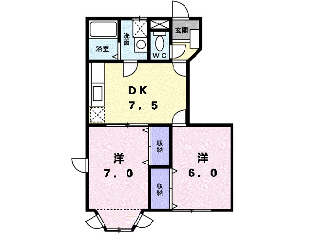 シャトージュネスの物件間取画像