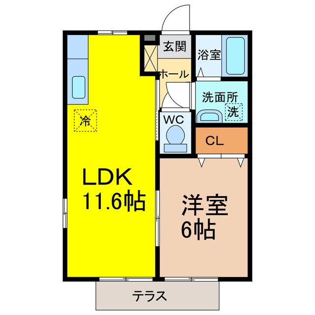 シンセリティ八戸溝の物件間取画像