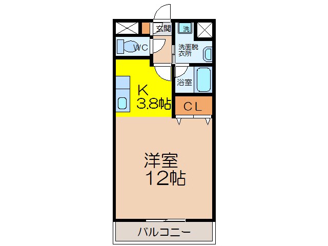 カーサロッソの物件間取画像