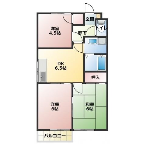 ドリームハウス鍋島の物件間取画像