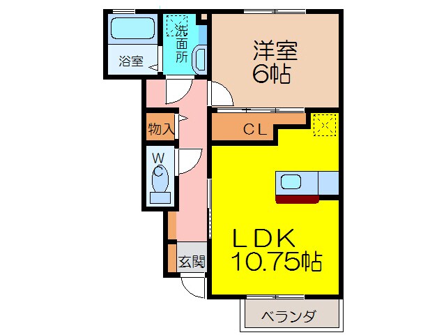 サワディーファンバーンの物件間取画像