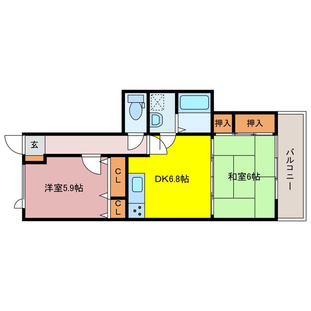 フレックス佐賀駅前の物件間取画像