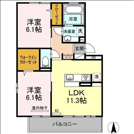 レジデンス東宮の物件間取画像