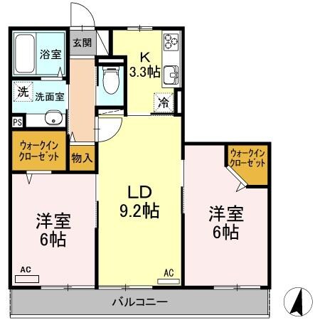 ファミールＳＨＯＷⅡ　Ｃの物件間取画像