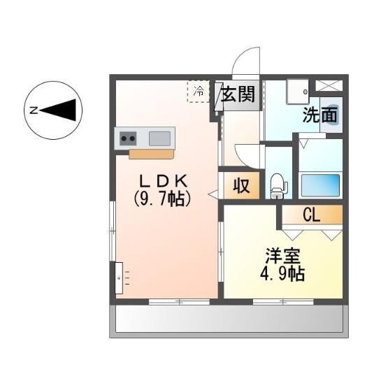 コンフォートKⅡの物件間取画像
