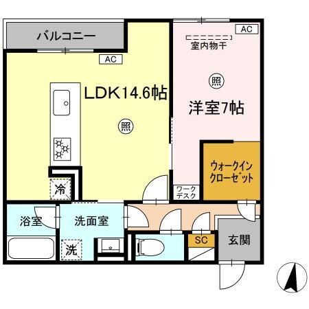 シティシャルムの物件間取画像