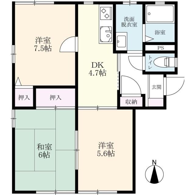 すずらん邸の物件間取画像
