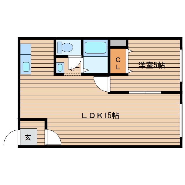 エーコーモア岩見沢Ｂの物件間取画像