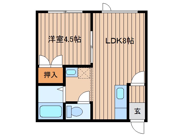 サンフロンティア　Ｂ棟の物件間取画像