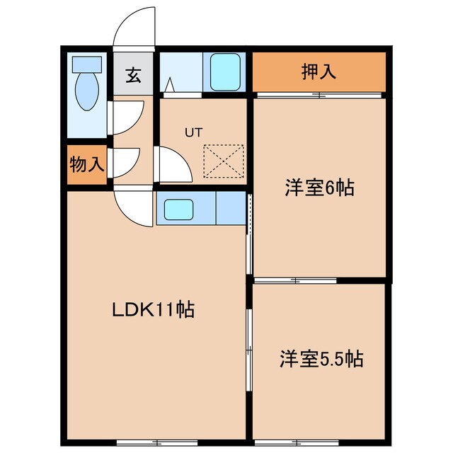 パークハイツＡの物件間取画像