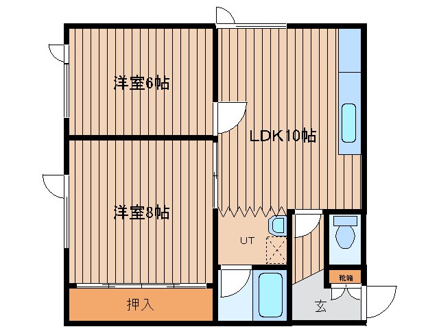 コーポ北都の物件間取画像