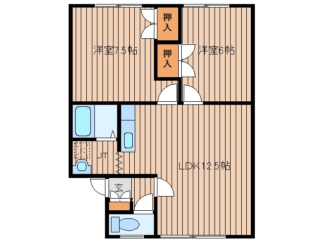 リヴィエール313Bの物件間取画像