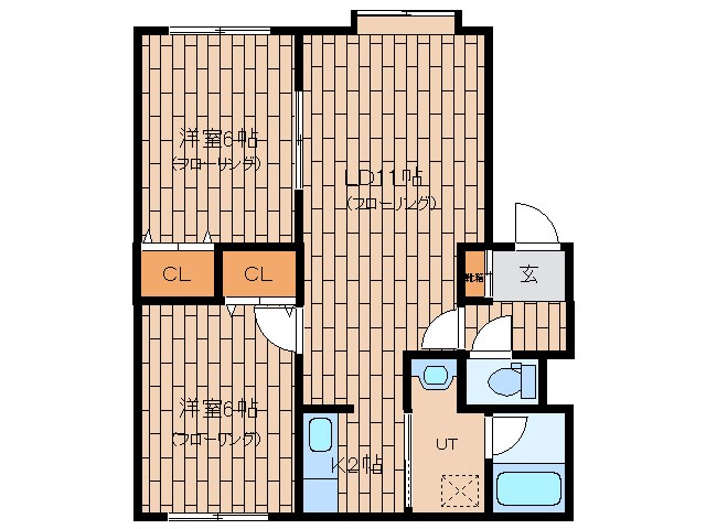 シャルム南町の物件間取画像