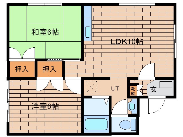 フルネスハイツＢの物件間取画像