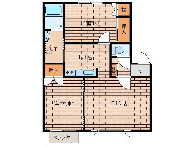 シティハイム３條パークの物件間取画像