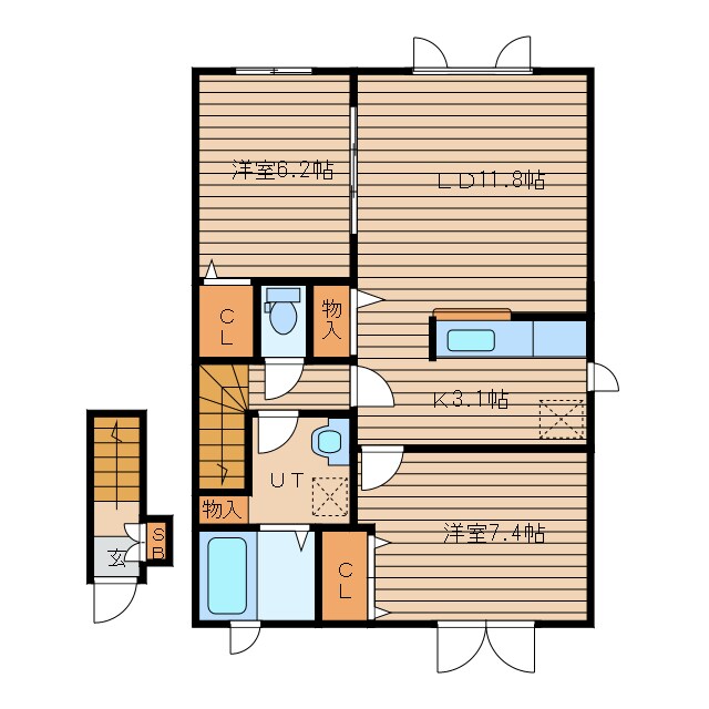 ル・シーニュ大和Ⅱの物件間取画像