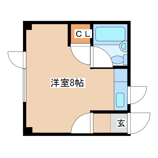 ワンルームマンション　エカポールの物件間取画像