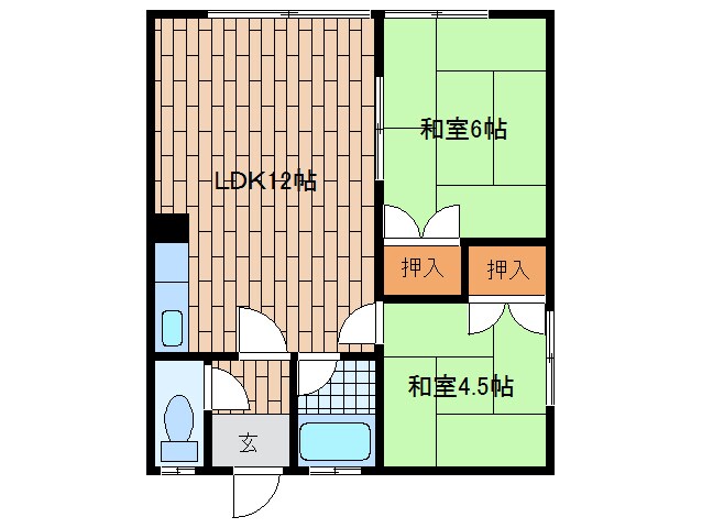 新堂マンションの物件間取画像