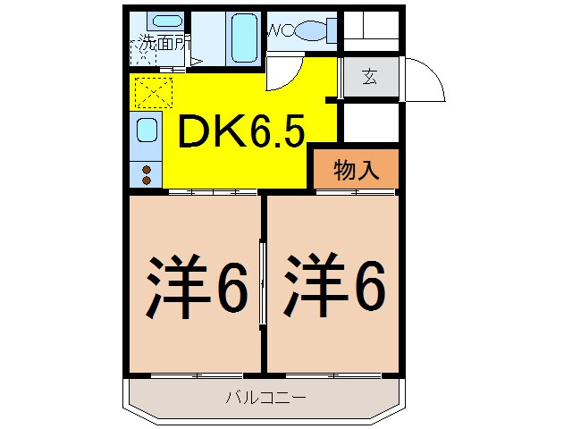 相馬駅 徒歩17分 4階の物件間取画像