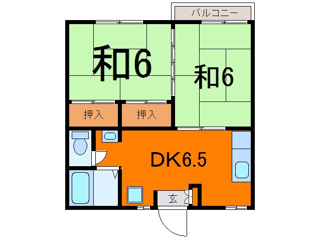 相馬駅 徒歩20分 2階の物件間取画像