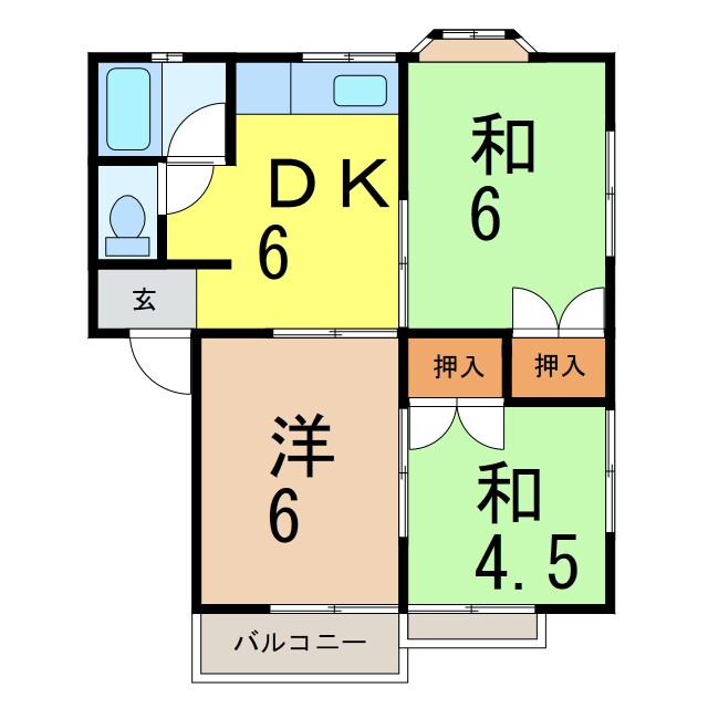 相馬駅 徒歩10分 2階の物件間取画像