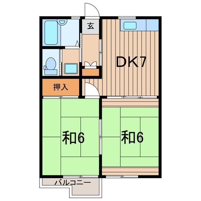 相馬駅 徒歩18分 1階の物件間取画像