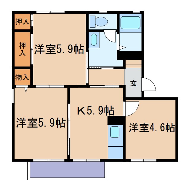 エクセレント中野の物件間取画像