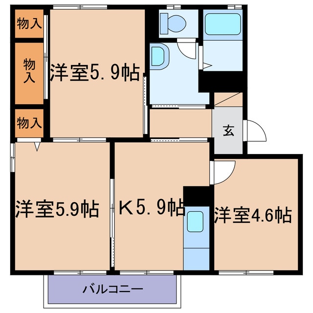 エクセレント中野の物件間取画像