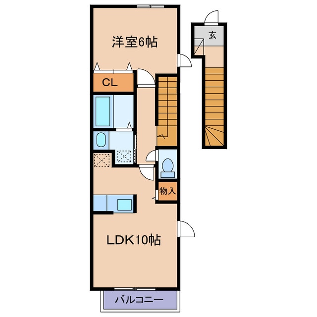 ルミネ高須Aの物件間取画像